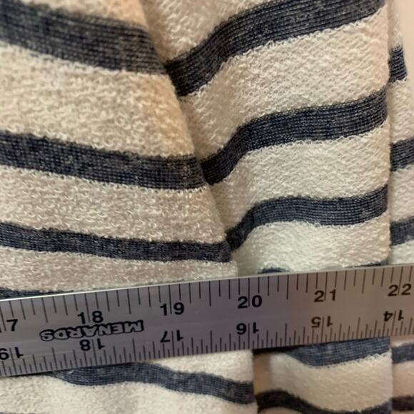 NWT Multiples LS Striped Cardigan Blue White Nautical Knit TerryCloth XL - Picture 9 of 10